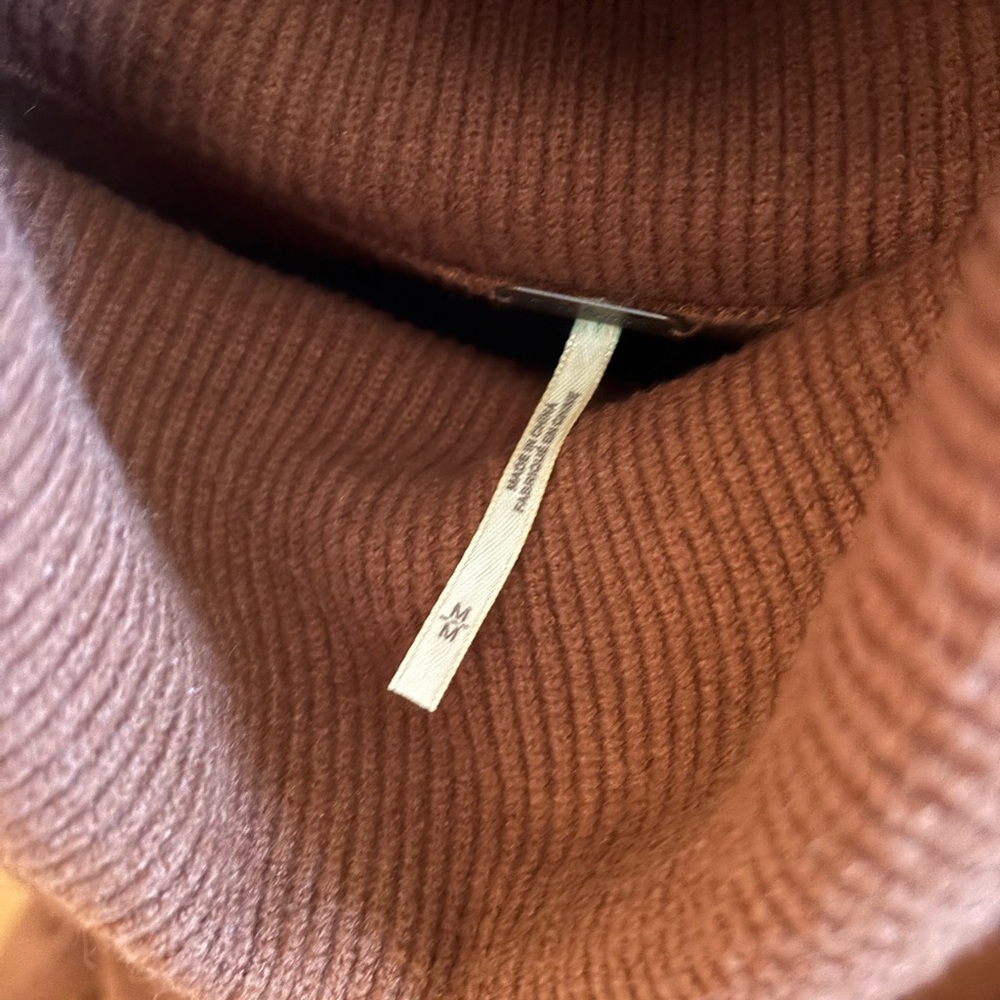 Free People RUST Softly Structured Knit Sweater - Picture 2 of 5